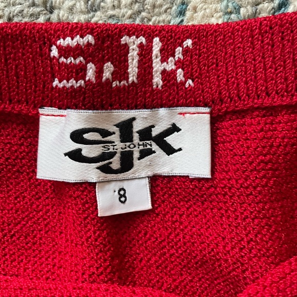 ST. JOHN Mini Skirt Santana Sweater Knit Size 8 - Picture 2 of 2